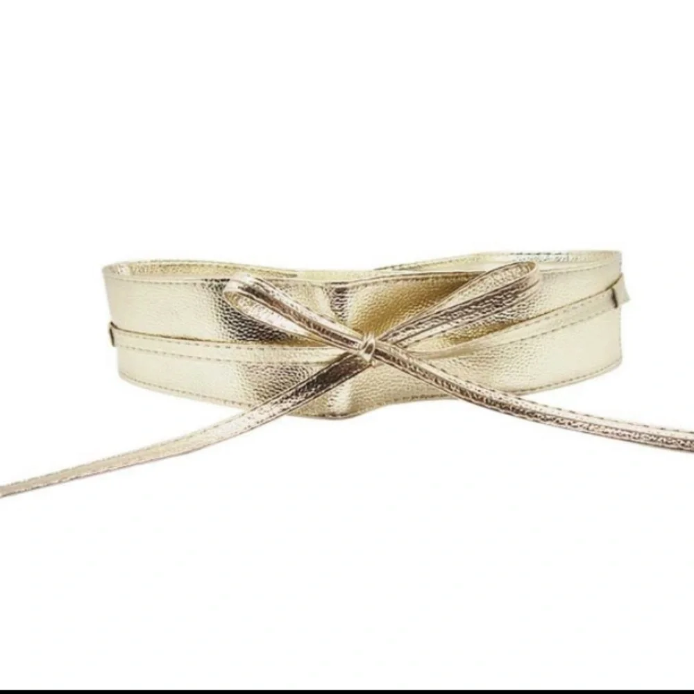 Soft Faux Leather Wide Self Tie Wrap Around Obi Waist Band Boho Dress Belt